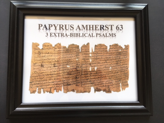 Papyrus Amherst 63 Extra-biblical Psalms Recreation